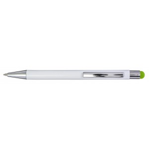Aluminium ballpen Lise, lime (Multi-colored, multi-functional pen)