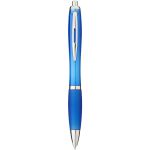 Nash ballpoint pen with coloured barrel and grip, aqua blue (10707804)