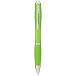 Nash ballpoint pen with coloured barrel and grip, Lime (10707807)