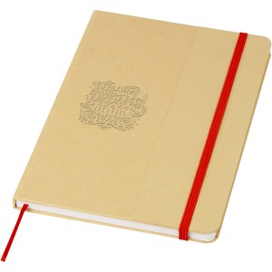 Nelida A5 recycled cardboard hard cover notebook, Red (Notebooks)