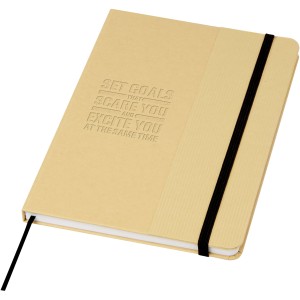 Nelida A5 recycled cardboard hard cover notebook, Solid blac (Notebooks)