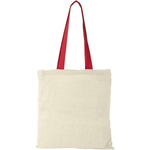 Nevada 100 g/m2 cotton tote bag with coloured handles, Natur (cotton bag)