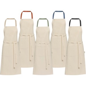 Nia 200 g/m2 recycled cotton apron, Brick (Kitchen textile)