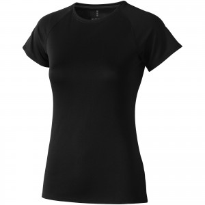 Niagara short sleeve women's cool fit t-shirt, solid black (T-shirt, mixed fiber, synthetic)