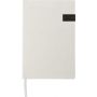 PU notebook with USB drive Lex, white