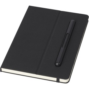 Skribi ballpoint pen and notebook set, Solid black (Notebooks)