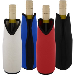 Noun recycled neoprene wine sleeve holder, Solid black (Cooler bags)