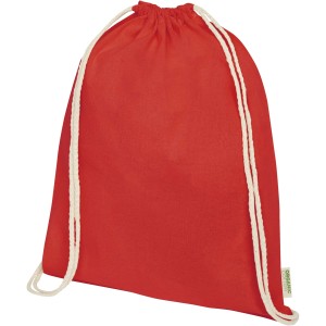Odisha 140 g/m2 OCS organic drawstring bag 5L, Red