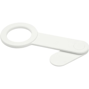 Hook recycled plastic desktop phone holder, White (Office desk equipment)