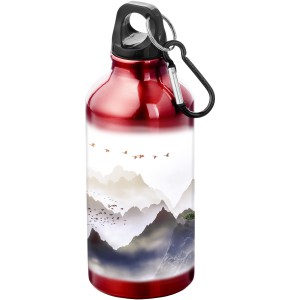 Oregon 400 ml sport bottle with carabiner, Red (Sport bottles)