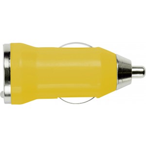 Plastic car power adapter, yellow (Car accesories)