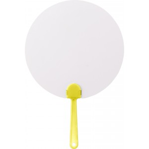 Paper hand fan Ciara, yellow (Fan)