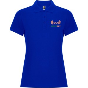 Pegaso Premium short sleeve women's polo, Blue (Polo shirt, 90-100% cotton)