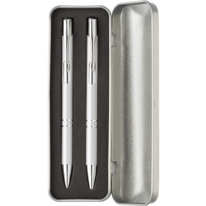 Aluminium writing set, silver (Pen sets)