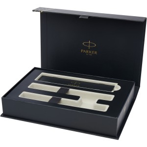 Parker IM achromatic ballpoint and rollerball pen set with gift box, Grey (Pen sets)