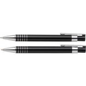 Set of ballpen and pencil, black (Pen sets)