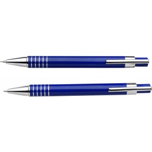 Set of ballpen and pencil, cobalt blue (Pen sets)