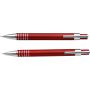 Set of ballpen and pencil, red
