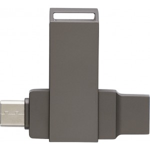 Zinc alloy USB stick Dorian, gun metal
