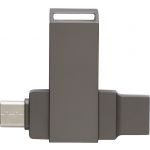 Zinc alloy USB stick Dorian, gun metal (1001763-411)