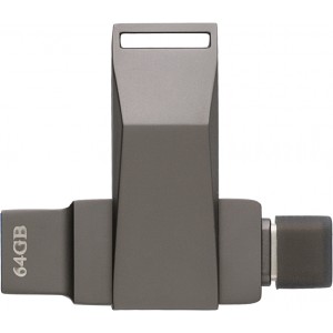 Zinc alloy USB stick Dorian, gun metal (Pendrives)
