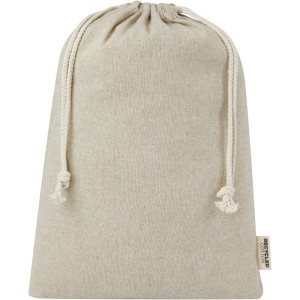 Pheebs 150 g/m2 GRS recycled cotton gift bag large 4L, Heather natural (Pouches, paper bags, carriers)