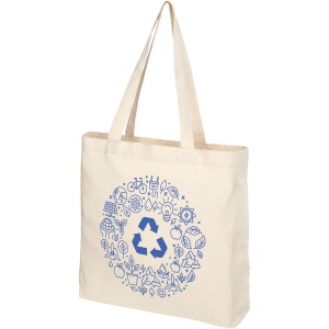 Pheebs 210 g/m2 recycled gusset tote bag 13L, Heather natural (cotton bag)