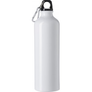 Aluminium flask Gio, white (Sport bottles)