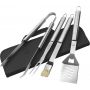 Stainless steel barbecue set Silas, black