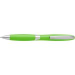 Plastic ballpen with solid colour barrel, lime (4936-19)