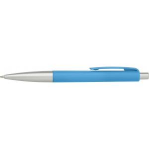 Plastic ballpen with blue ink., light blue (Plastic pen)