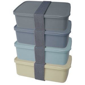 Dovi recycled plastic lunch box, Slate grey (Plastic kitchen equipments)