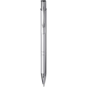 Moneta anodized aluminium click ballpoint pen, Chrome (Plastic pen)