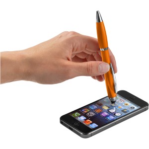 Nash coloured stylus ballpoint pen, Orange (Plastic pen)