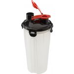 Plastic protein shaker (350ml) with two compartments., black (2284-01)