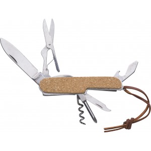Cork pocket knife Kellan, brown (Pocket knives)