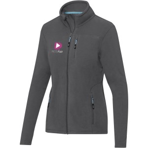 Amber women's GRS recycled full zip fleece jacket, Storm grey (Polar pullovers)