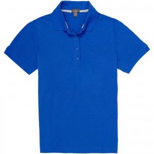 Crandall short sleeve women's polo, Blue (Polo short, mixed fiber, synthetic)