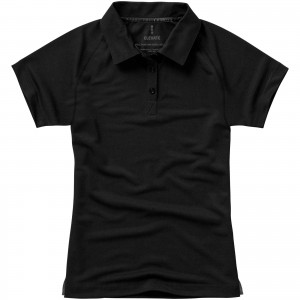 Ottawa short sleeve women's cool fit polo, solid black (Polo short, mixed fiber, synthetic)