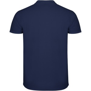 Star short sleeve men's polo, Navy Blue (Polo short, mixed fiber, synthetic)