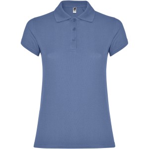 Star short sleeve women's polo, Riviera Blue (Polo short, mixed fiber, synthetic)