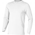 Ponoka long sleeve men's organic t-shirt, White (3801801)