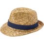 Pricus straw hat, Navy, Natural