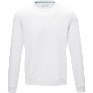 Jasper men's GOTS organic GRS recycled crewneck sweater, White (Pullovers)