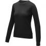 Zenon women's crewneck sweater, Solid black
