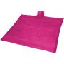 Ziva disposable rain poncho with storage pouch, Pink