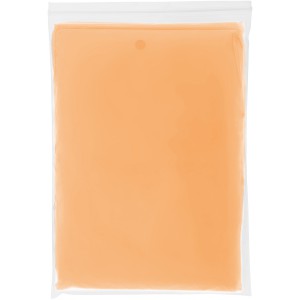 Ziva disposable rain poncho with storage pouch, Orange (Raincoats)
