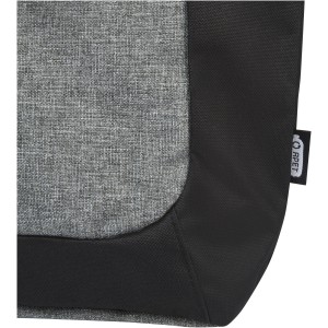 Reclaim GRS recycled two-tone zippered tote bag 15L, Solid black, Heather grey (cotton bag)