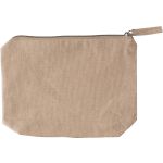 Recycled cotton cosmetic bag (180 gsm) Cressida, Brown/Khaki (1039472-13)