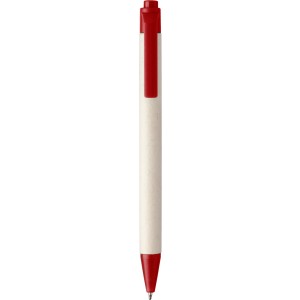 Recycled milk carton ballpen Heike, red (Wooden, bamboo, carton pen)